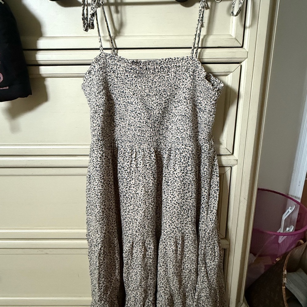 Abercrombie & Fitch Tan and Black Spaghetti Strap Sundress